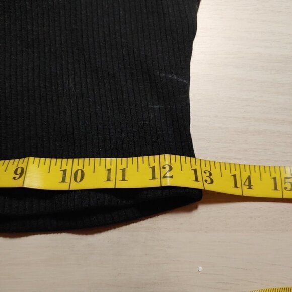 NWT ZARA Black off-shoulder ribbed crop top - Picture 6 of 9